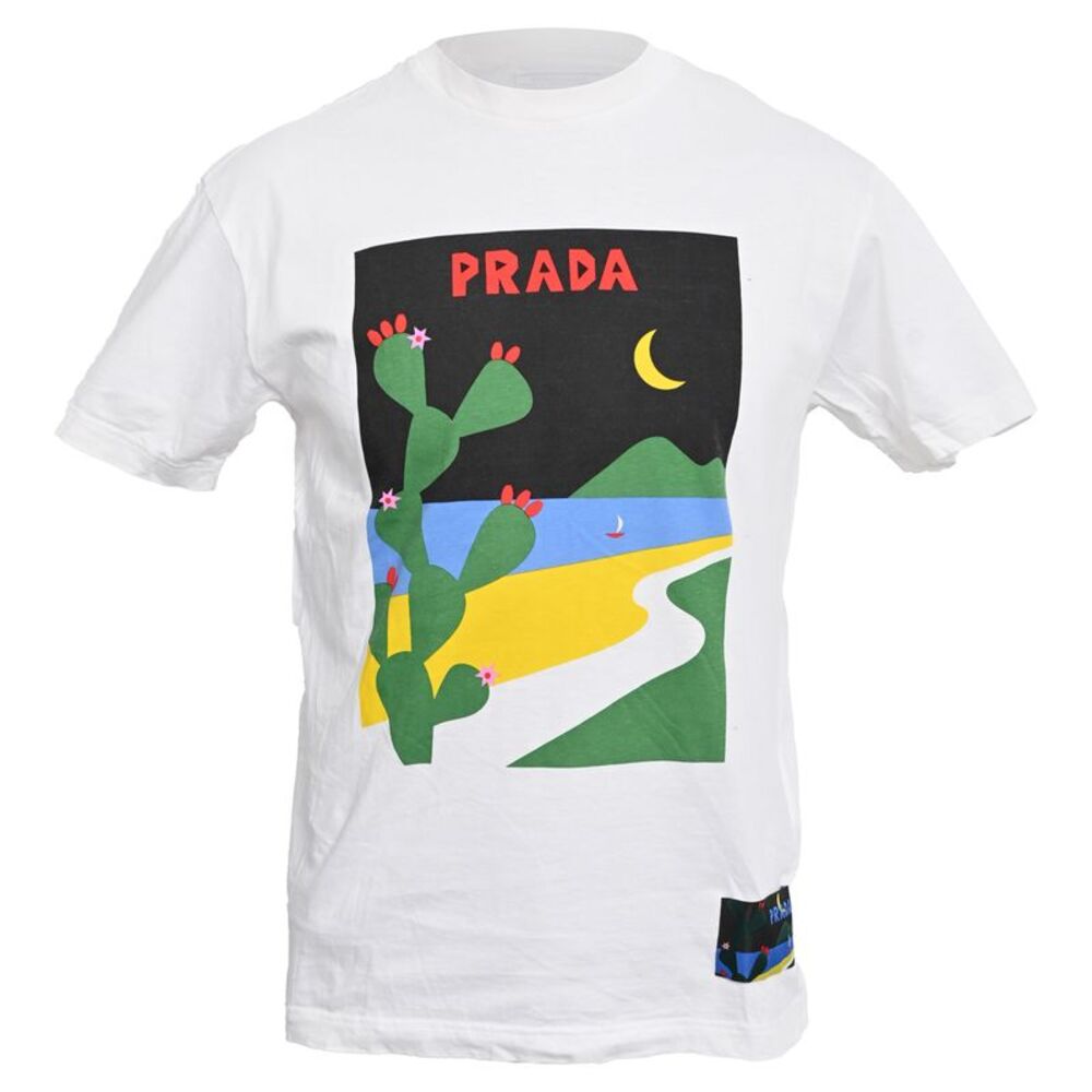 Prada Graphic Printed T-Shirt in Cotton